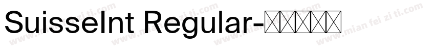 SuisseInt Regular字体转换